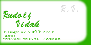 rudolf vidak business card